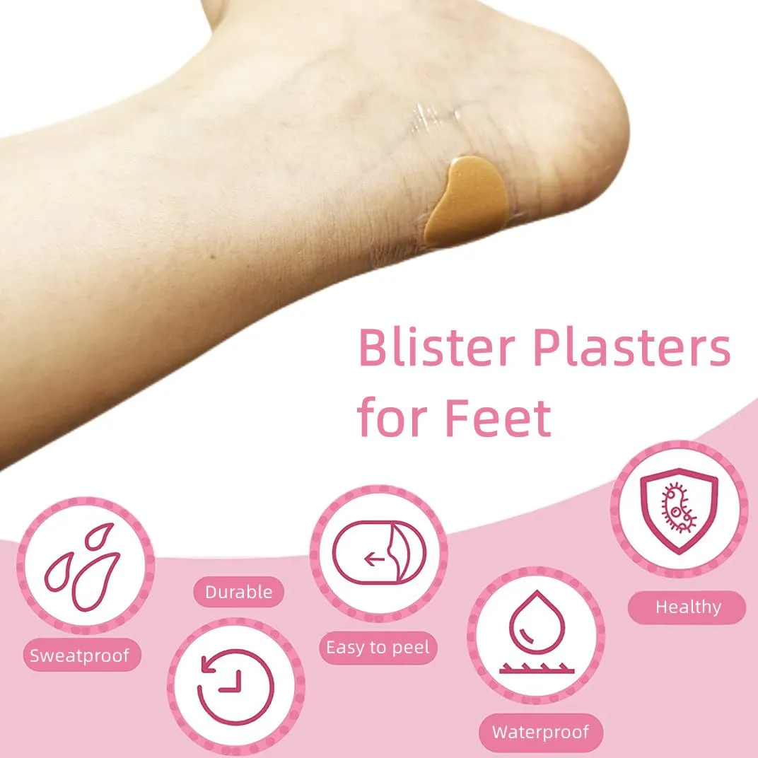 20 Pack Blister Plasters High Heel Stick-on Shoe Cushions Invisible Blister Cushion Bandage Moisture Heel Stickers for Women Men Relieve Pain and Pressure, 2 Styles