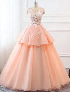 2020 Chic A-line Scoop Long Prom Dresses Lace Prom Dress Ball Gowns Evening Dresses cg4626