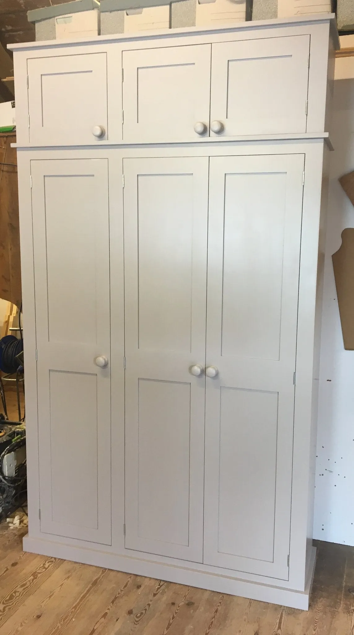 **3 Door Larder/Hall for Kitchen items, Craft, Toys, Utility Room, Office Storage Cupboard (35 cm deep) OPTION 3 with EXTRA TOP BOX Storage