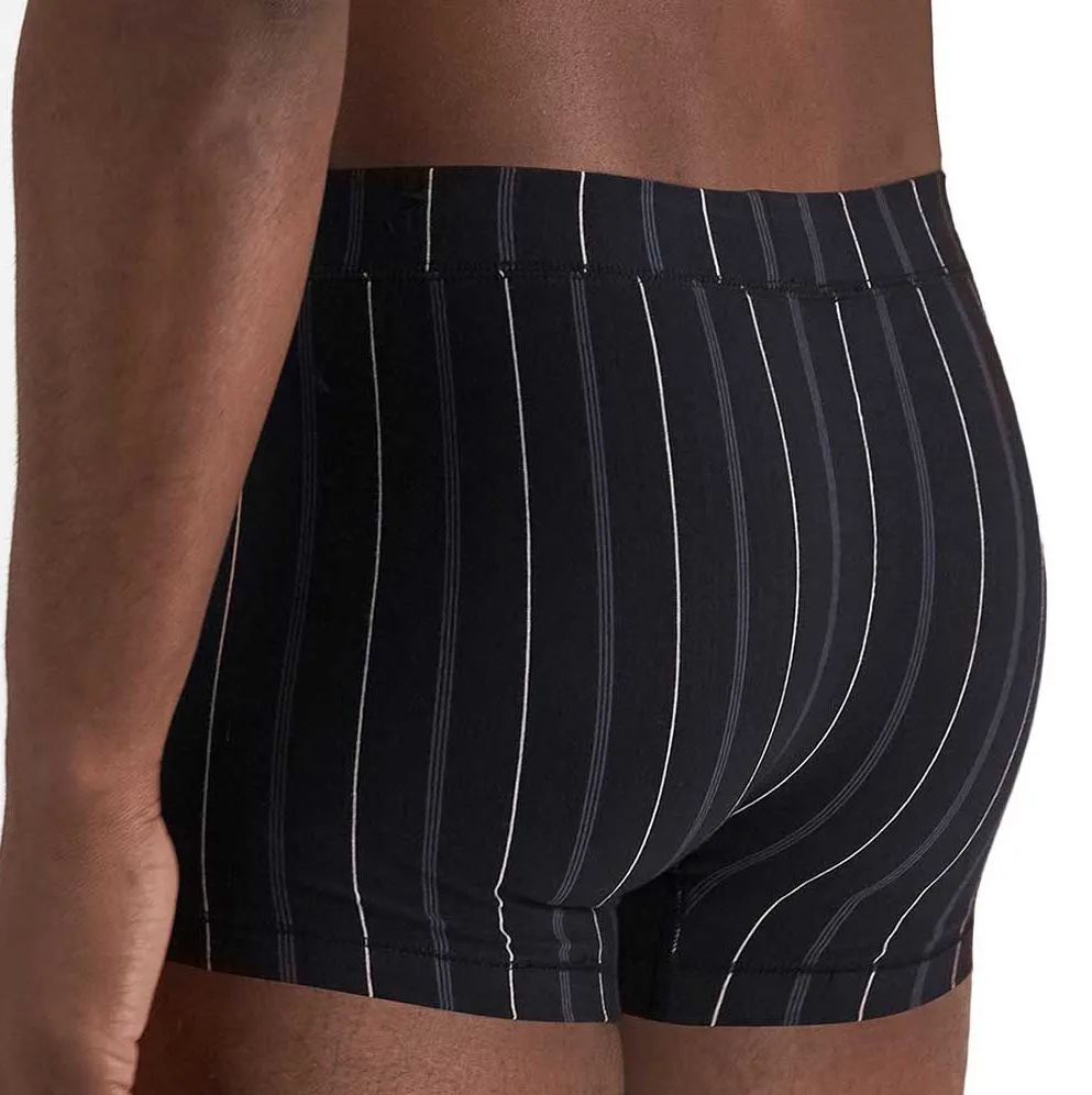 3 x Jockey Mens London Trunks Underwear Striped Black Jocks