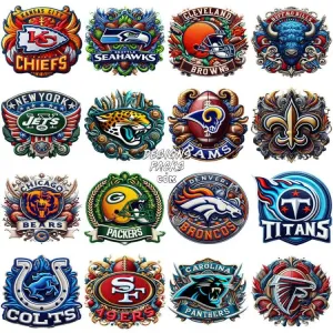 32 Football Embroidered Style Stitching Teams Designs Bundle PNG