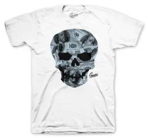 700 Blue Tint Shirt - Money Skull - White