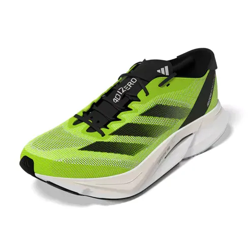 Adidas Adizero Boston 12 Men's - Cloud White/Core Black/Lucid Lemon