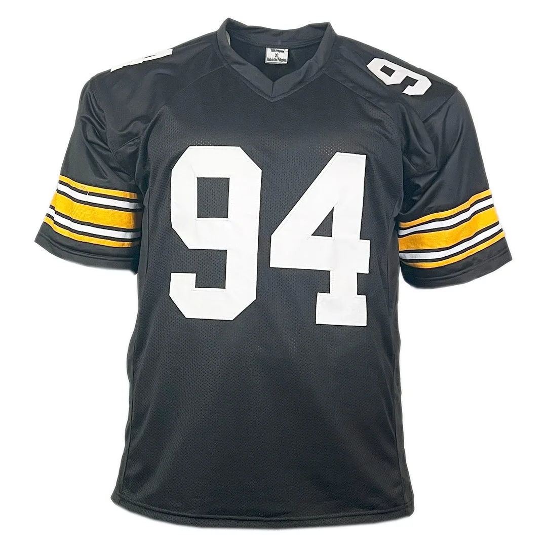 AJ Epenesa Signed Iowa College Black Football Jersey (JSA)