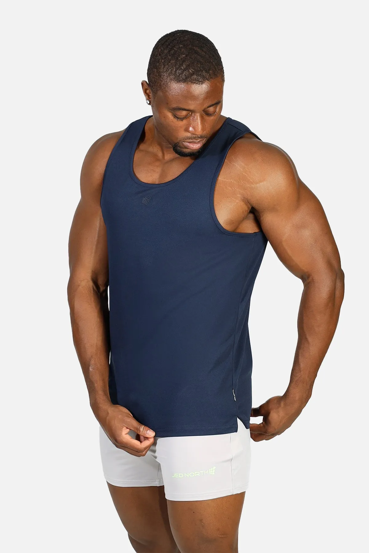 Alpha Microfiber Fast-Dry Gym Tank Top - Space Blue