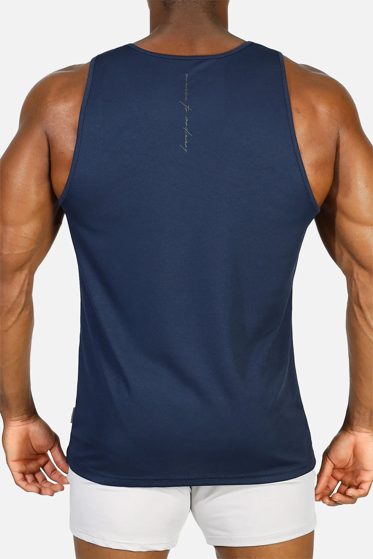 Alpha Microfiber Fast-Dry Gym Tank Top - Space Blue