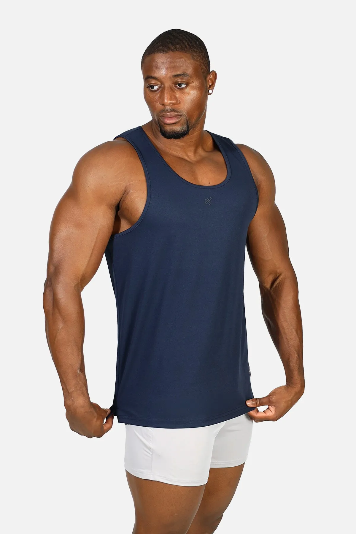 Alpha Microfiber Fast-Dry Gym Tank Top - Space Blue