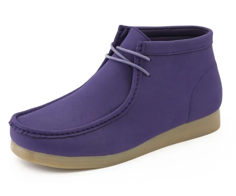 Amali Wallabee Boot Style Men's Purple Suede High Top Shoes