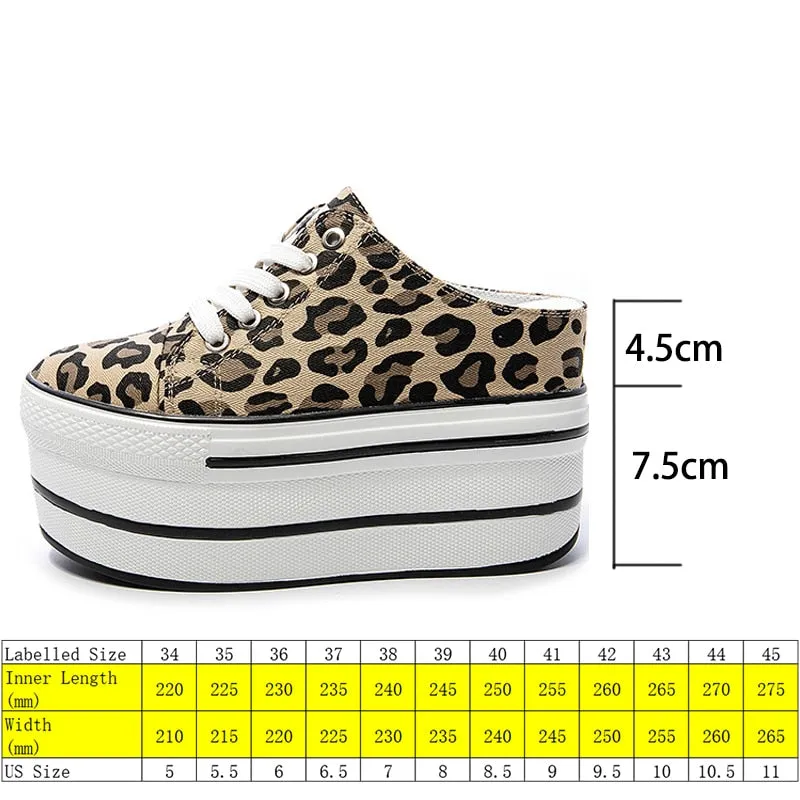 Amozae  Casual Shoes Slippers Women Canvas Shoes Fashion Breathable Platform Wedge Heel Women Slipper Sneakers Mules Sandals Slide