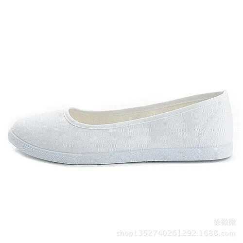 Amozae  Women Canvas Loafers  New Woman Casual Vulcanized Ladies White Shoes Women's Fashion Wedges Female Comfortable Footwear