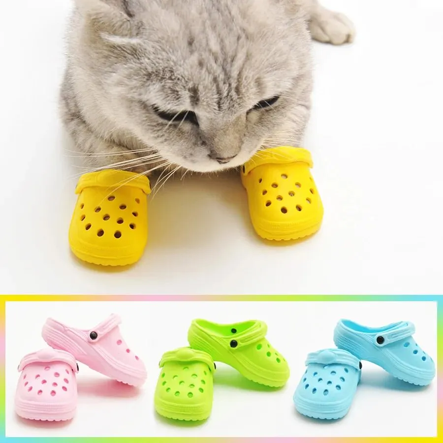 AnniePaw 2 Pcs Cute Pet Anti-Skid Sandals - Breathable Summer Shoes