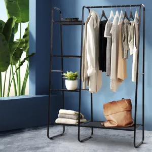 Anti-slip Metal Clothes Rack with Shelves - Artiss