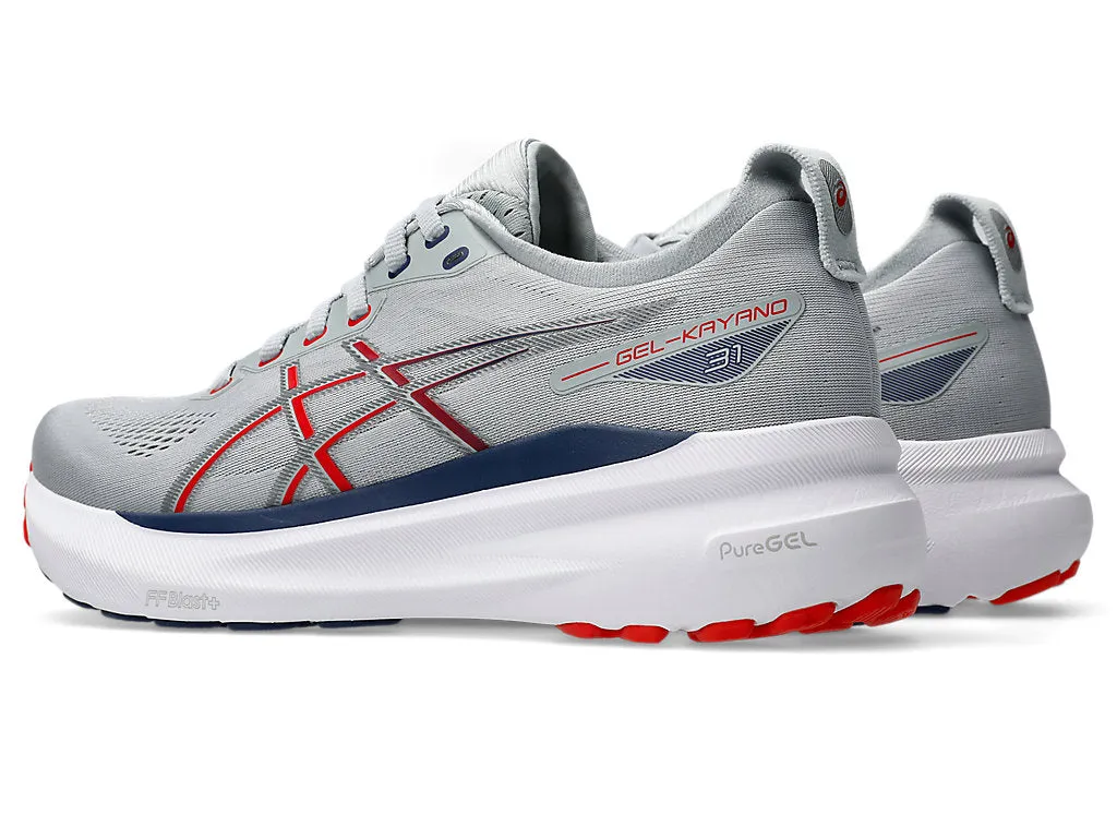 Asics Mens Gel Kayano 31- Piedmont Grey/Firery Red (1011B867-021)