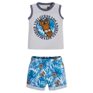 Baby Boys Bear Tank Top and Print Jersey Short, 2 Piece Set