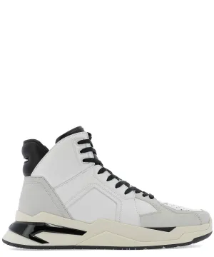 Balmain B-Ball Logo High-Top Sneakers