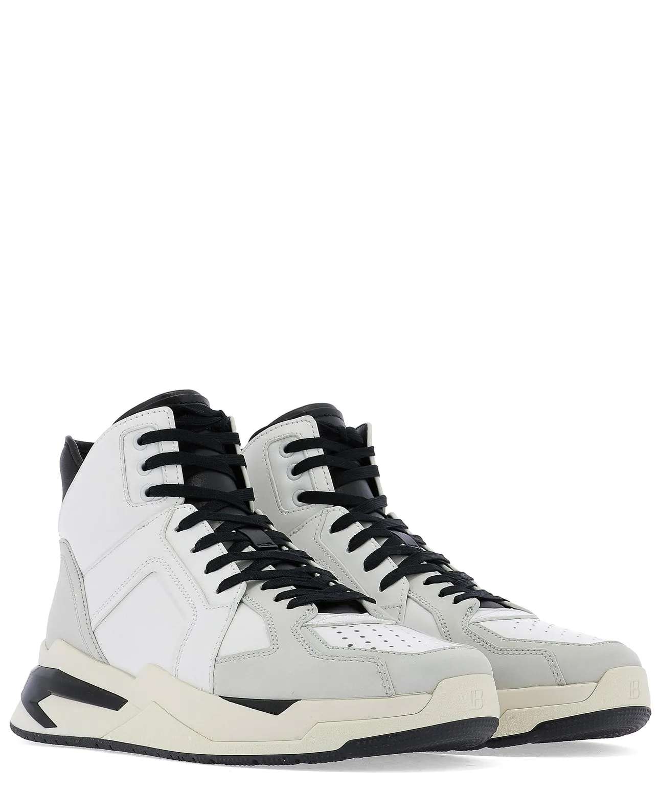 Balmain B-Ball Logo High-Top Sneakers