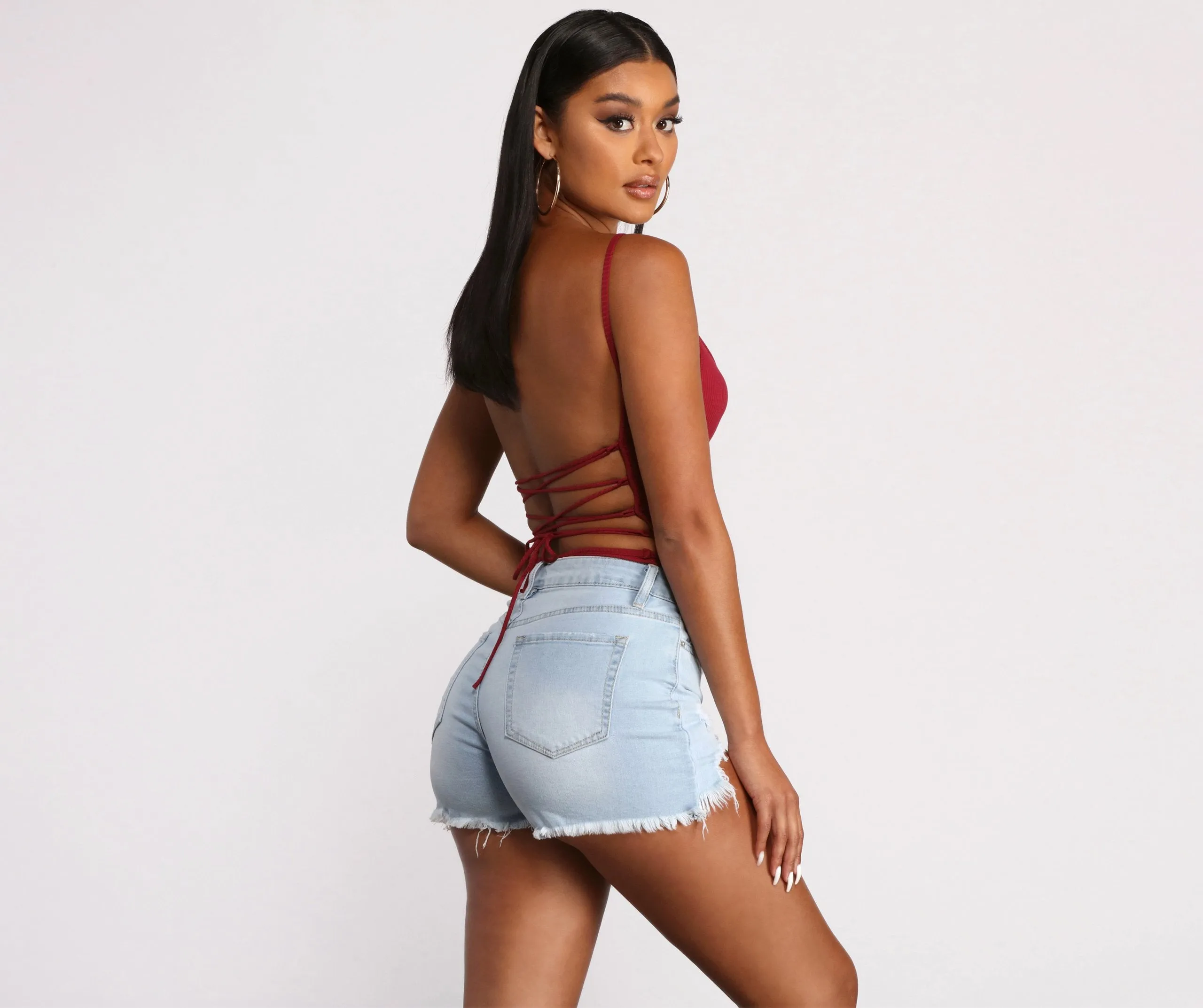 Basic Sleeveless Strappy Back Ribbed Knit Bodysuit