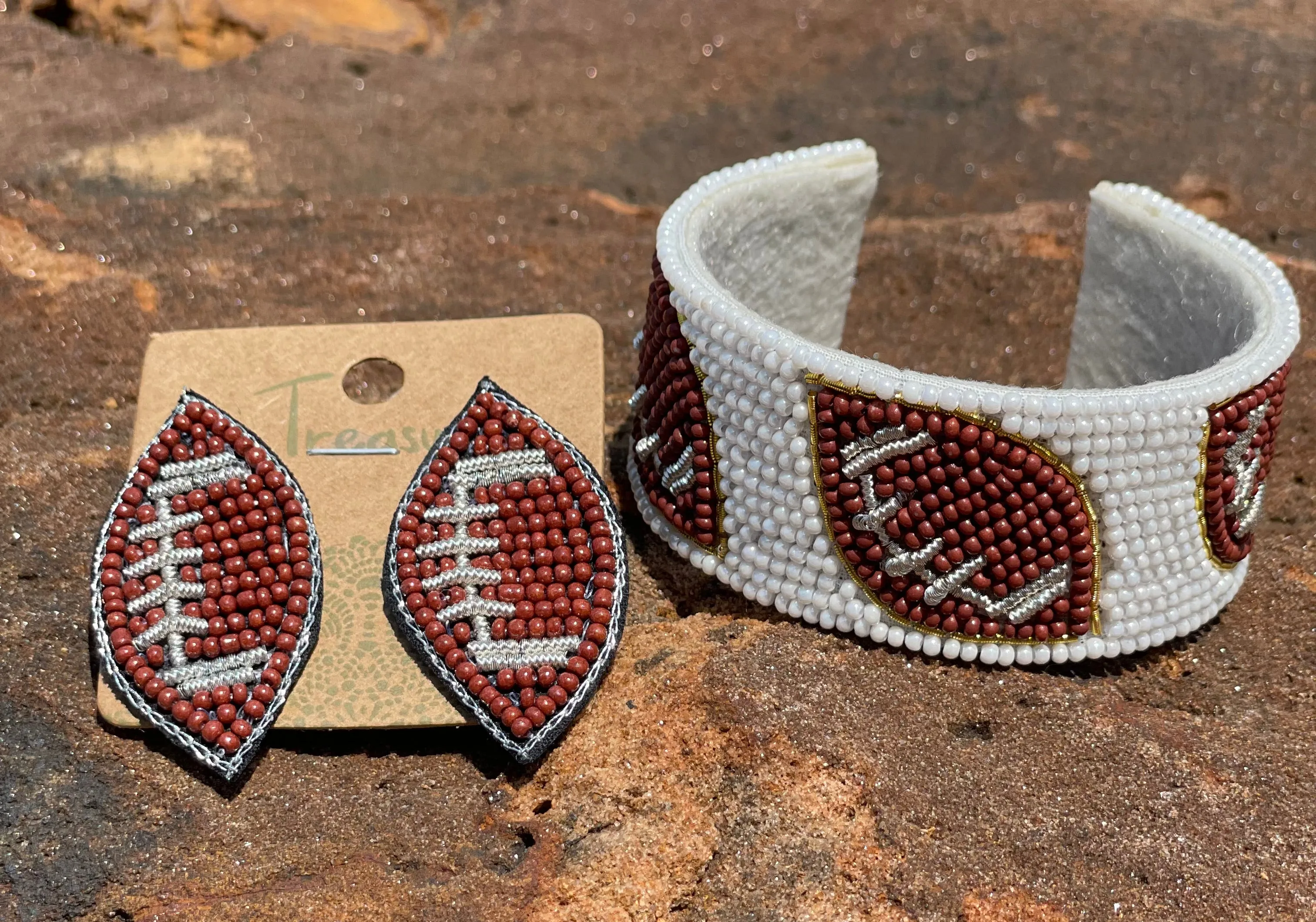 Beaded Sports Cuffs