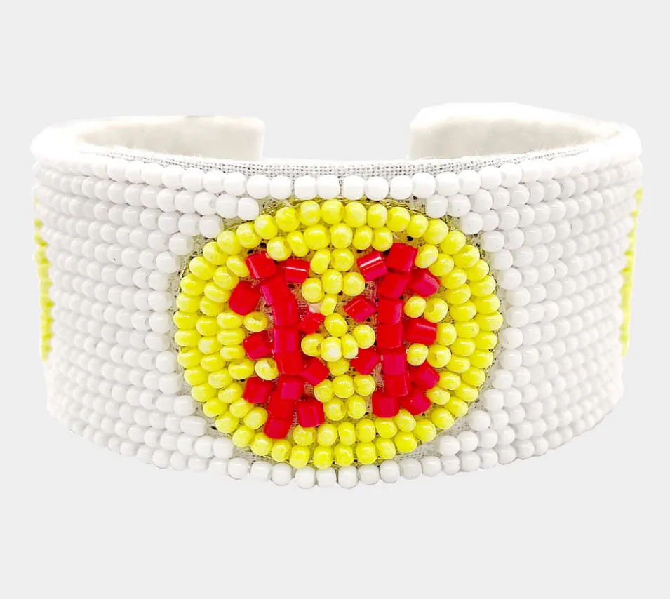 Beaded Sports Cuffs