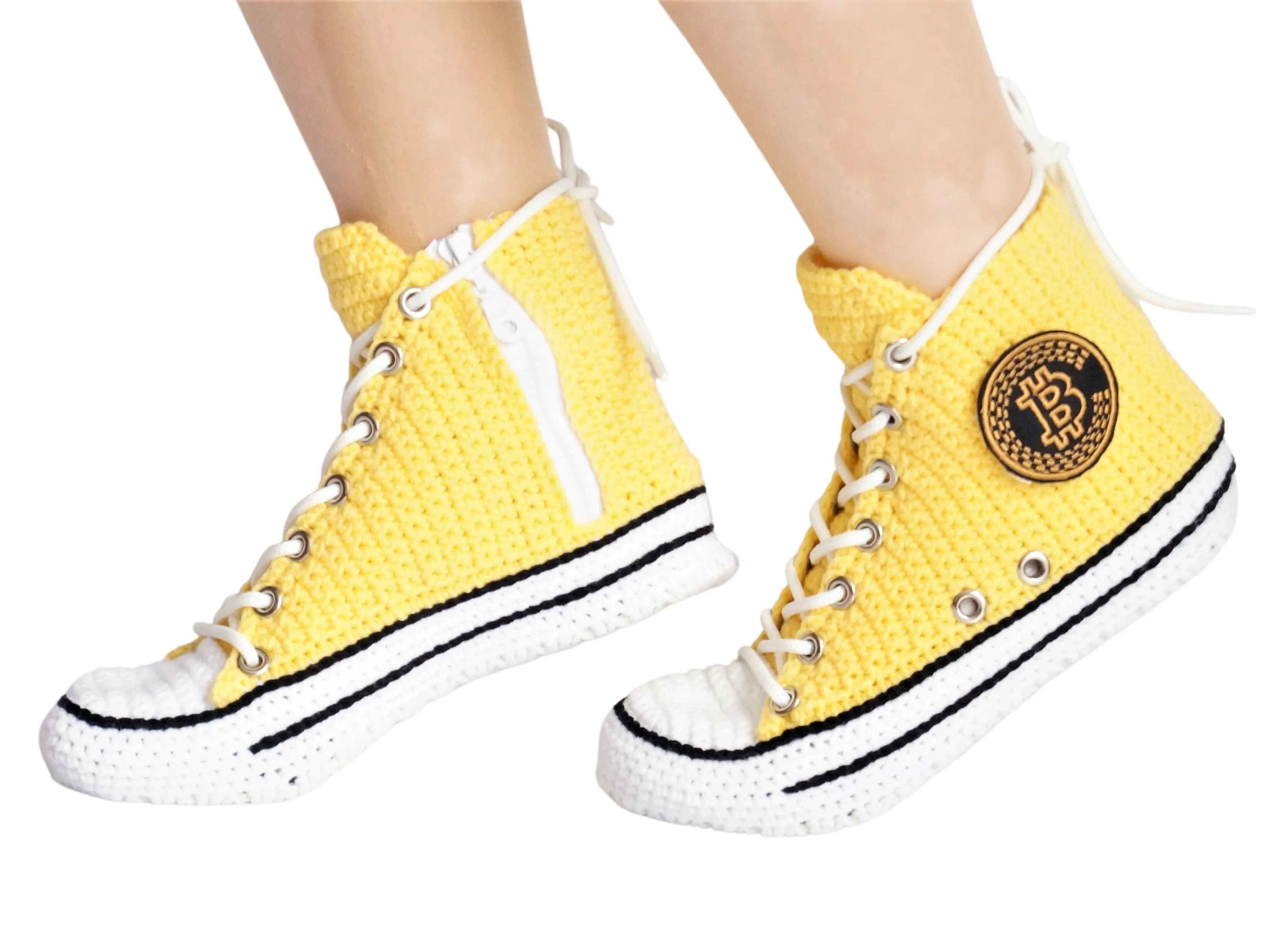 Bitcoin Converse Sneakers Slippers Chuck High Tops Plush Shoes