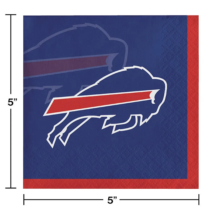 Bulk Buffalo Bills Beverage Napkins (192 per Case)