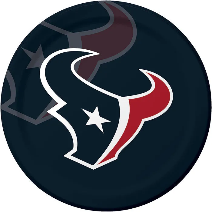 Bulk Houston Texans Paper Dinner Plates (96 per Case)