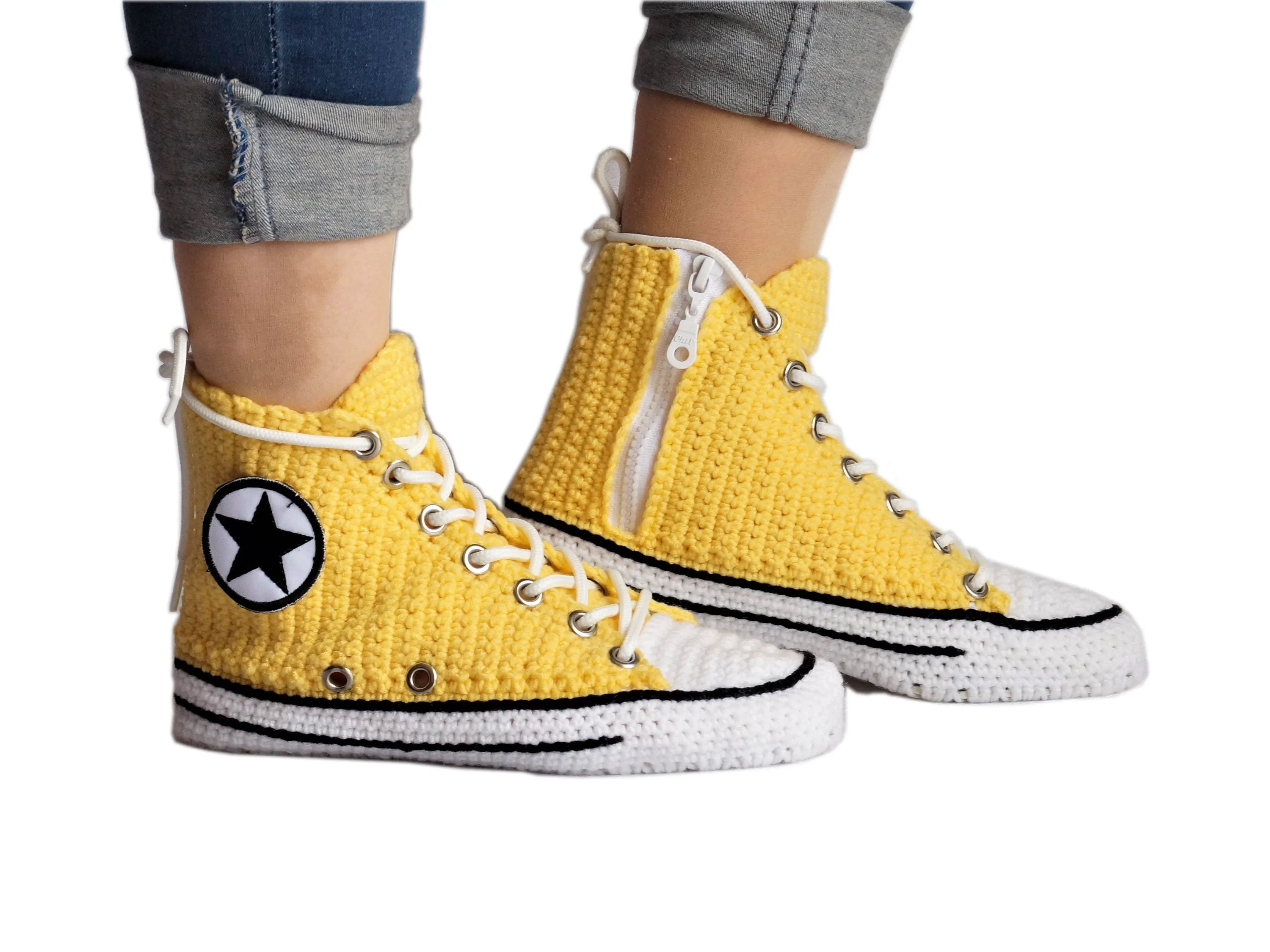 Canvas Lemon Yellow Seasonal Custom Home Slippers Soft Plush Comfortable Sneakers Breathable