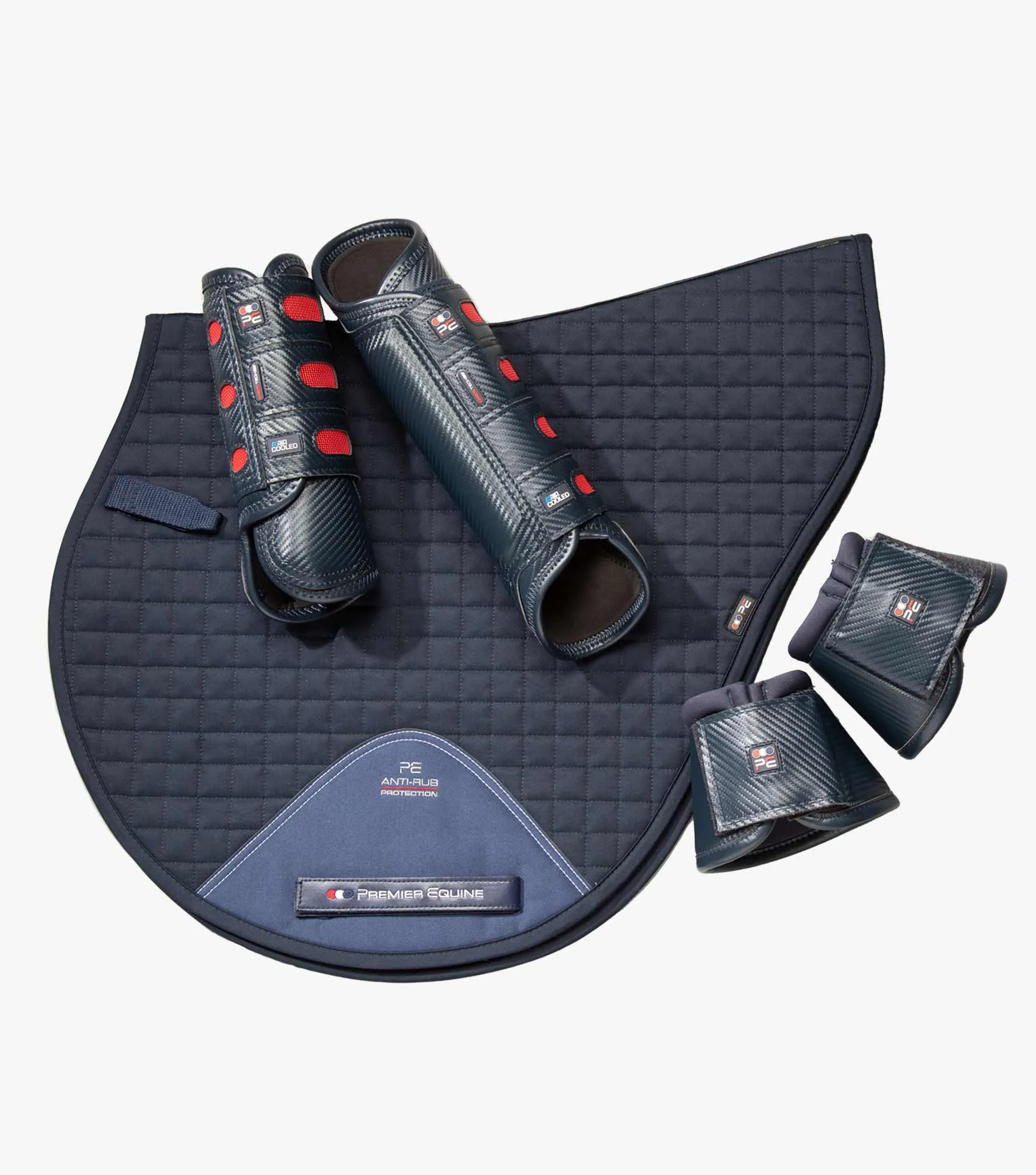 Carbon Wrap Over Reach Boots Navy