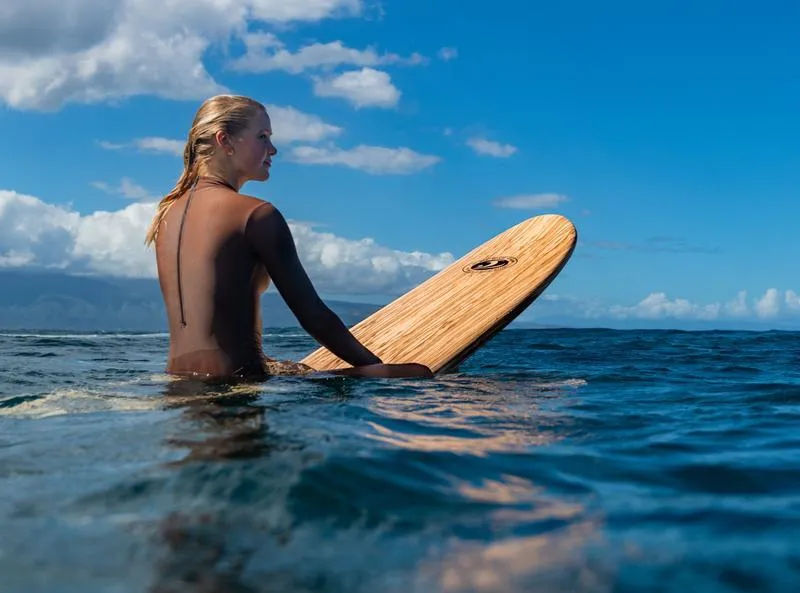 CBC 9' "California 108" Wood Graphic Foam Surfboard Soft Top