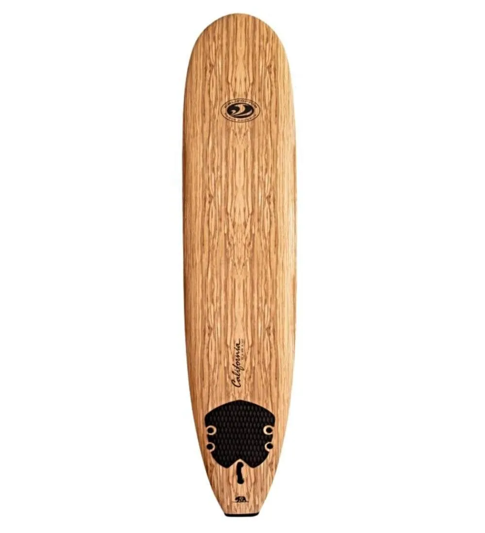 CBC 9' "California 108" Wood Graphic Foam Surfboard Soft Top