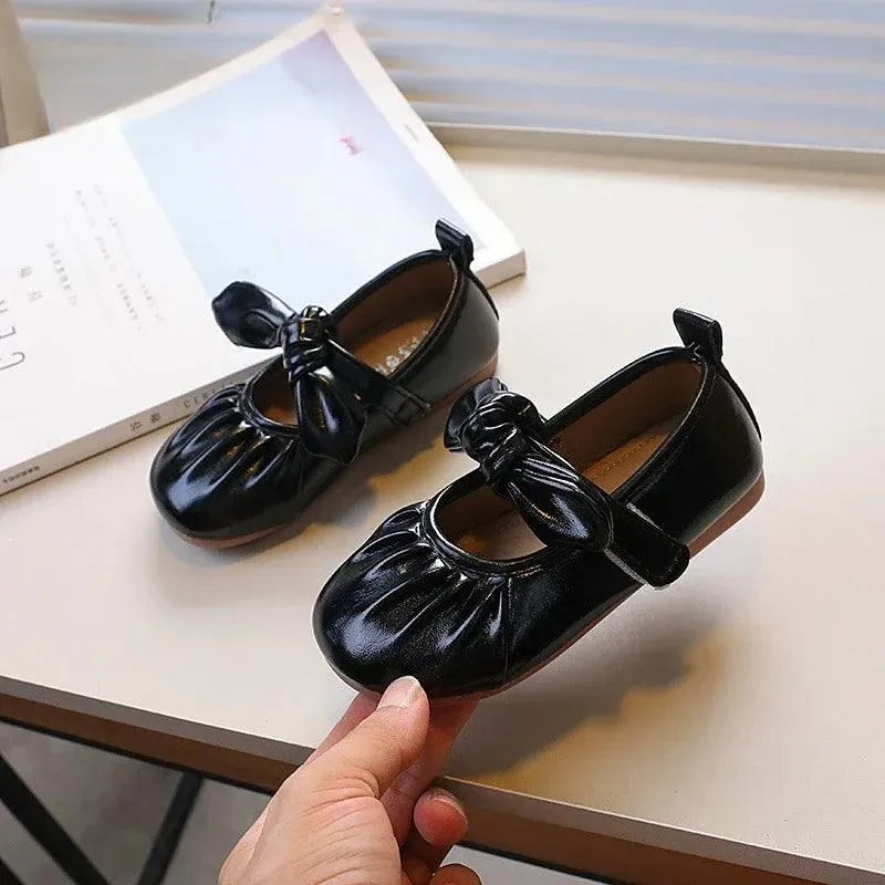 Children's Casual Shoes - Flat  with Leather Bowknot - TSS300