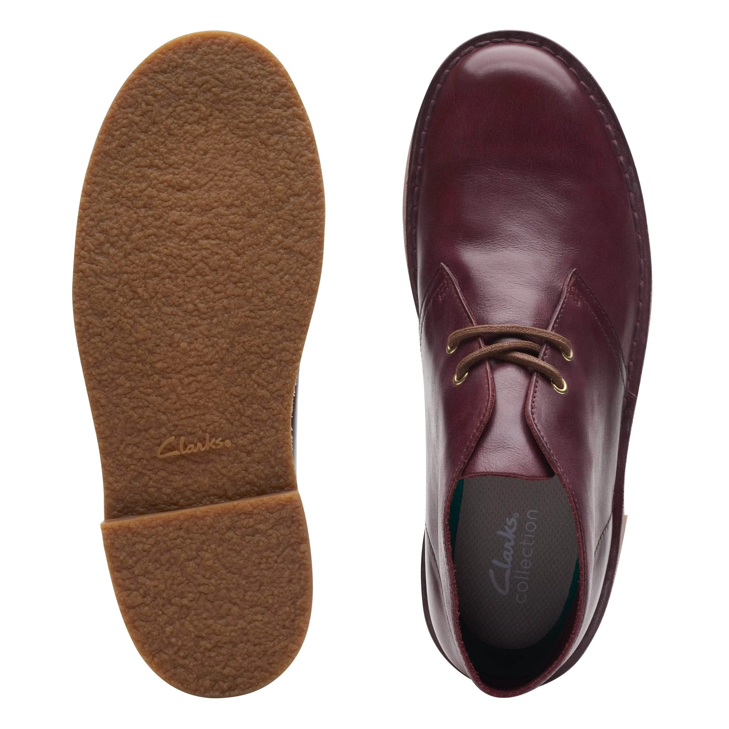 Clarks Bushacre 3 Burgundy Leather - Men's