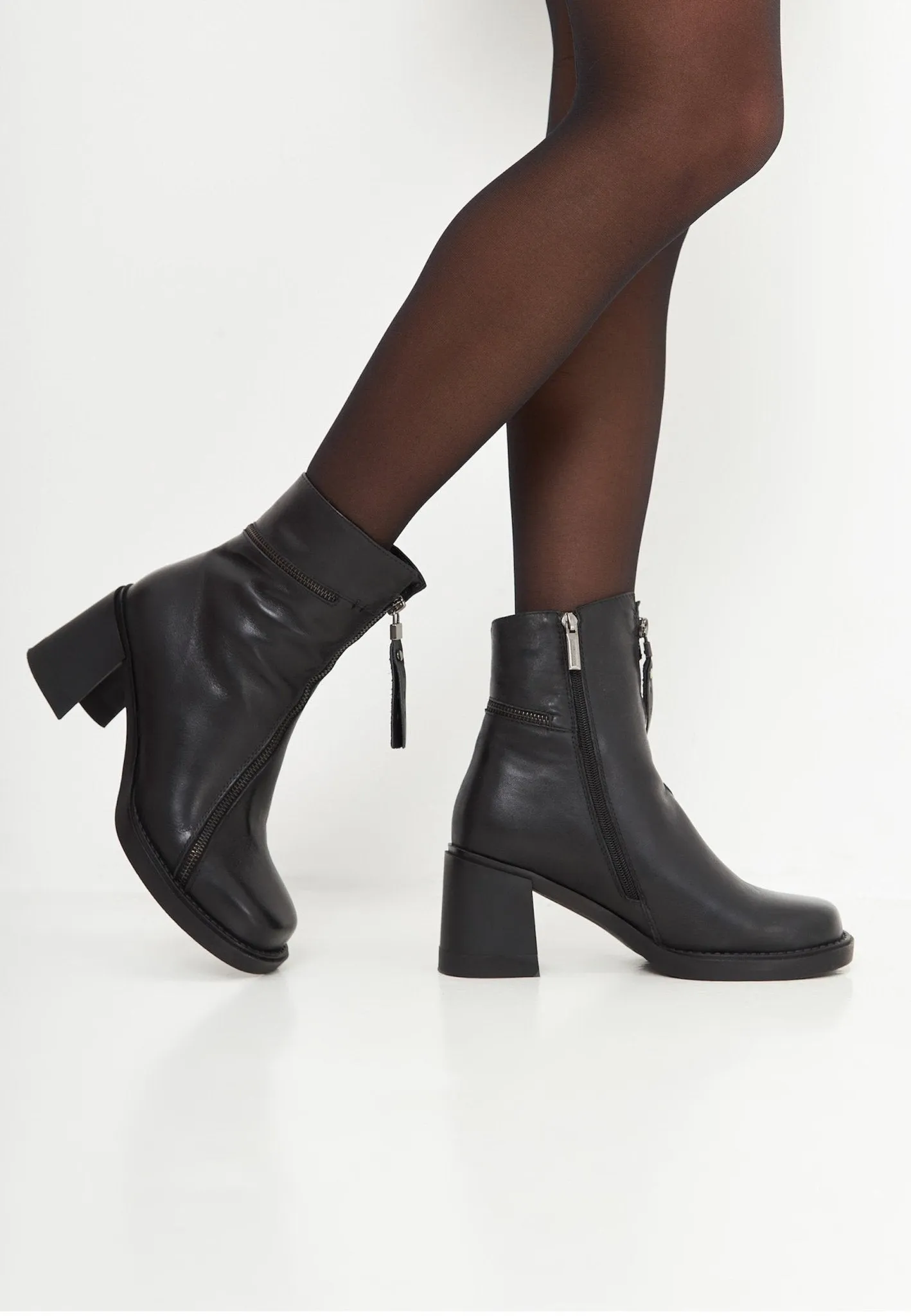 Classic Block Heel Ankle Boots