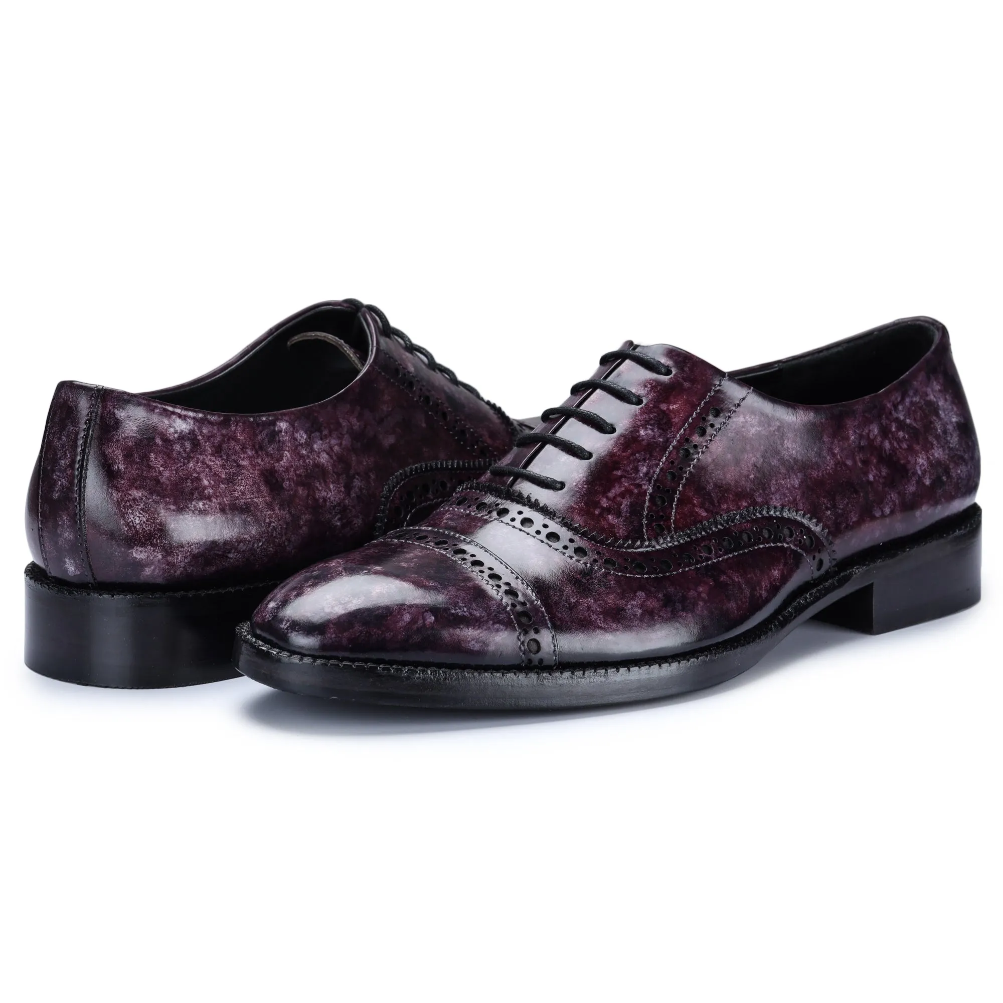 Classic Captoe Oxford - Purple