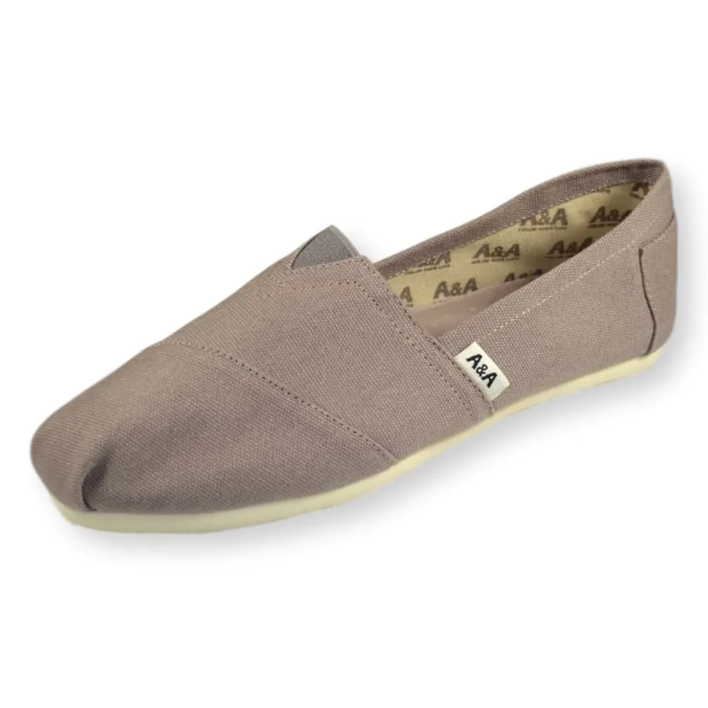 Classic VEGAN Gray Canvas Slip On Shoes Alpargatas (Unisex)