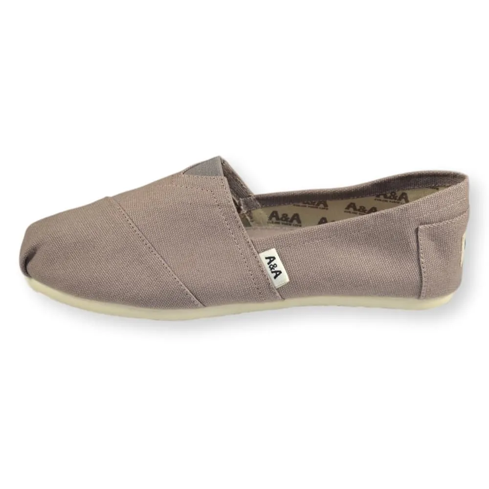 Classic VEGAN Gray Canvas Slip On Shoes Alpargatas (Unisex)