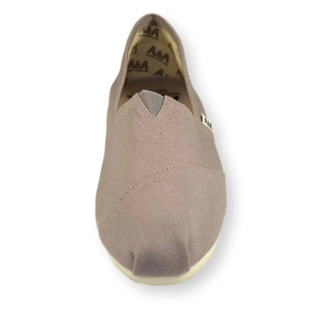 Classic VEGAN Gray Canvas Slip On Shoes Alpargatas (Unisex)