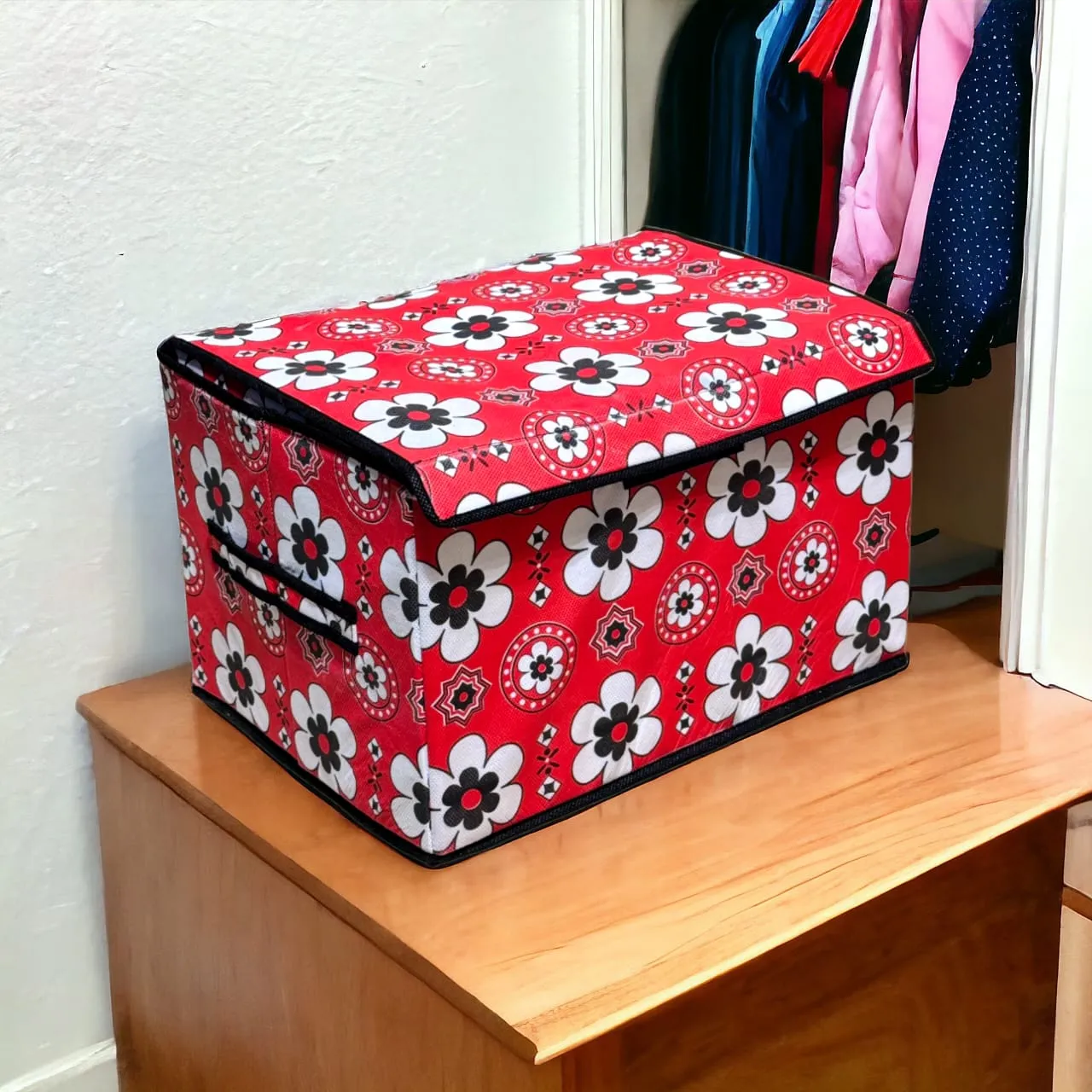 Collapsible Storage Box with Lid(Ajrak)