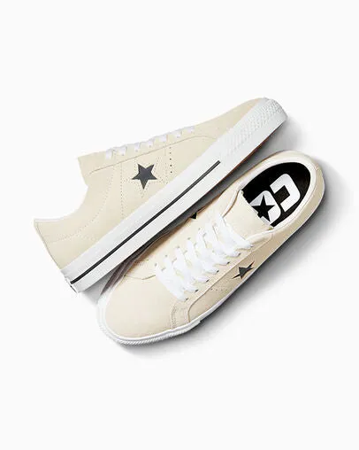 CONS ONE STAR PRO SUEDE SHOE - Egret/White/Black