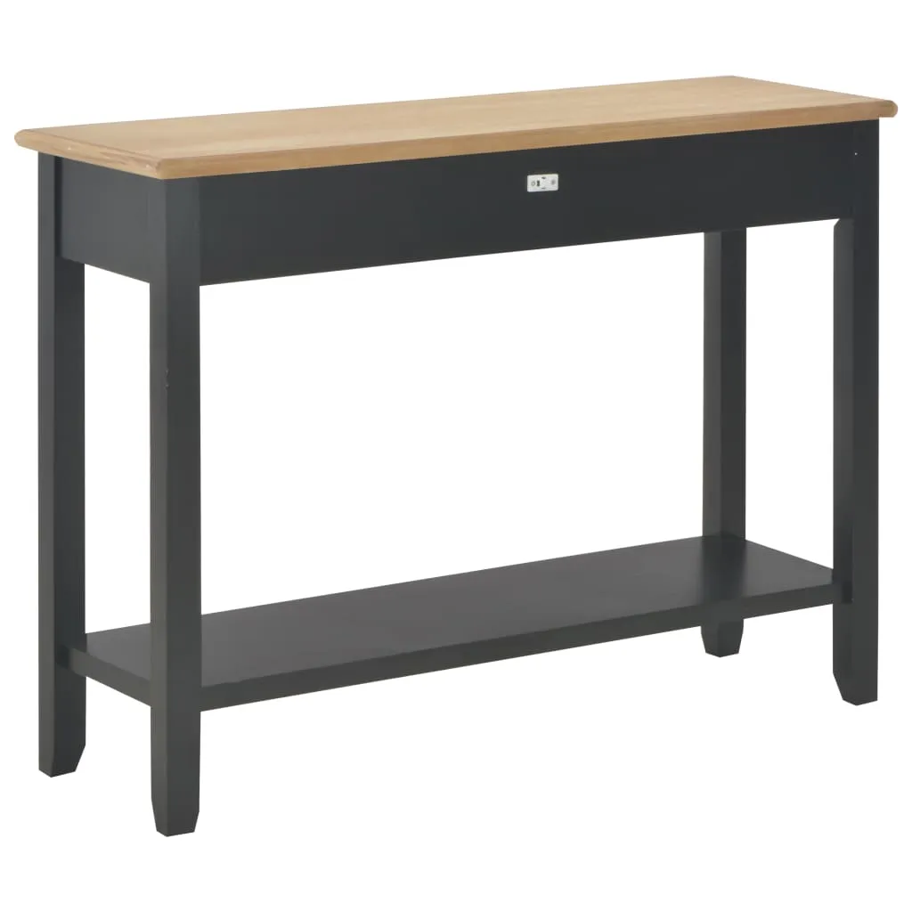 Console Table Black 110x35x80 cm Wood