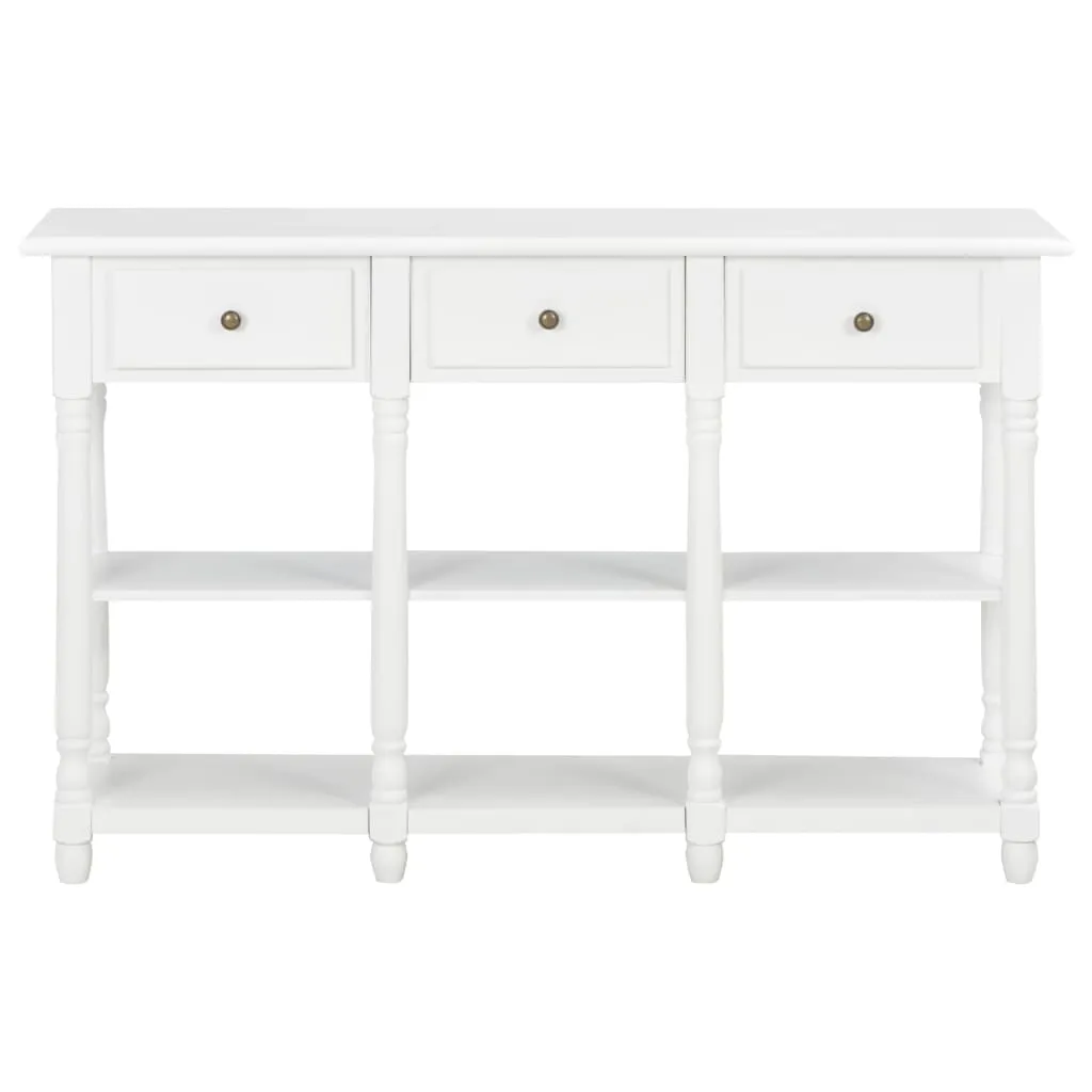 Console Table White 120x30x76 cm MDF