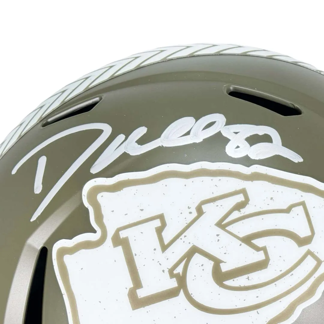 Dante Hall Signed Kansas City Chiefs Salute to Service Full-Size Replica Football Helmet (JSA)