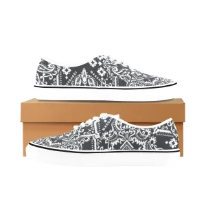 Dark Heart, Women's Classic Canvas Low Top Sneakers