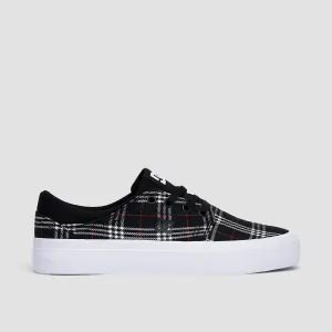 DC Trase Shoes - Black/Plaid - Womens