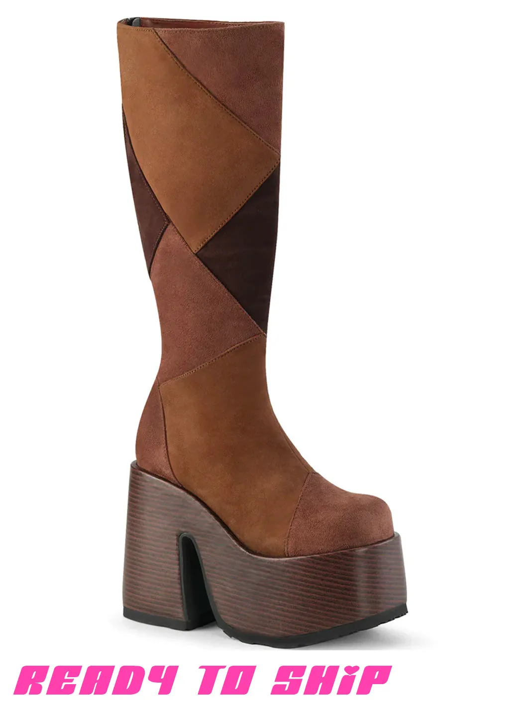 DEMONIA CAMEL 280 - BROWN VEGAN SUEDE