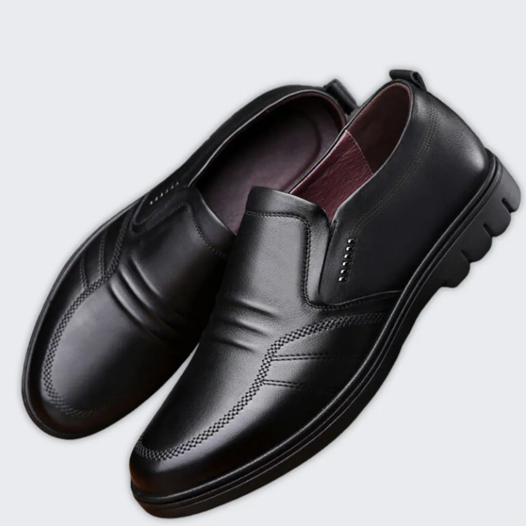 Elegant Leather Work Shoes for Men - Comfort & Style