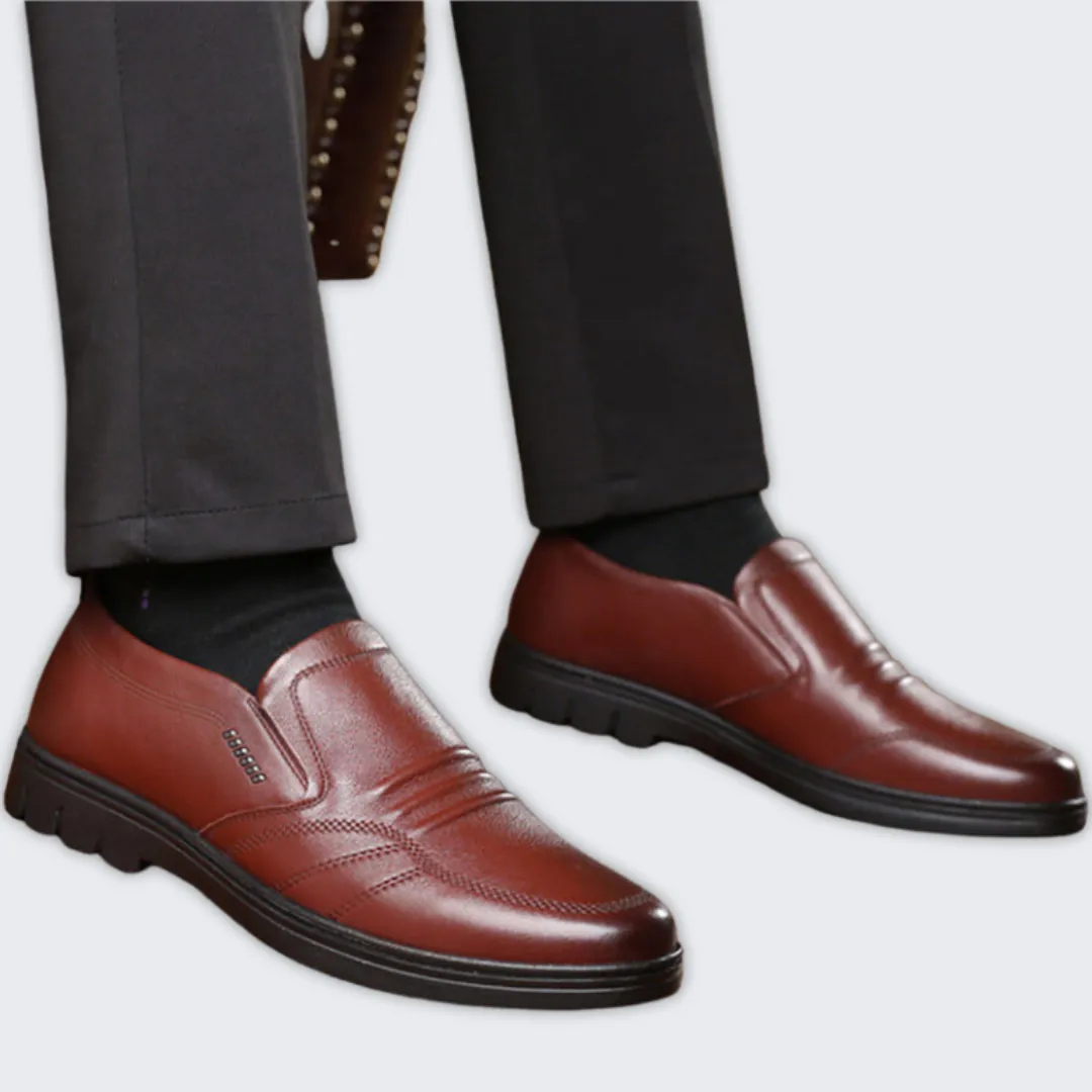 Elegant Leather Work Shoes for Men - Comfort & Style