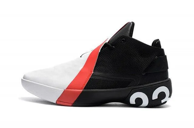 Elegant Shape A J  Ultra Fly 3 White Red Black Sneaker