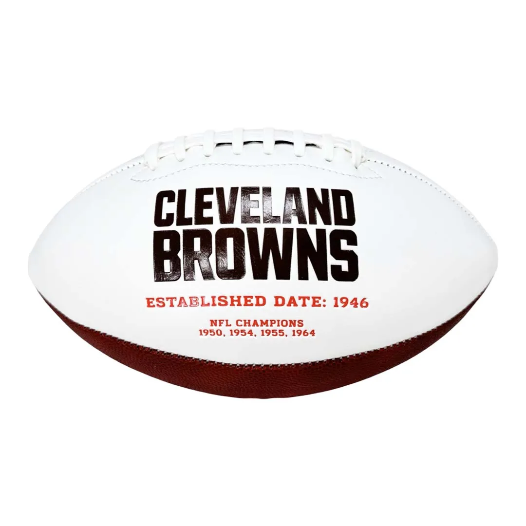 Elijah Moore Signed Cleveland Browns Official NFL Team Logo Football (JSA)