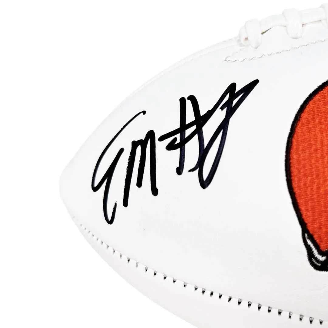 Elijah Moore Signed Cleveland Browns Official NFL Team Logo Football (JSA)